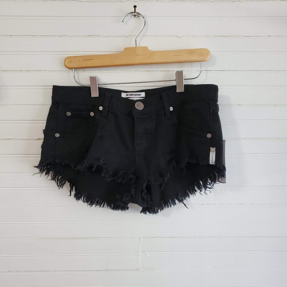 One Teaspoon Bonitas short shorts denim distressed